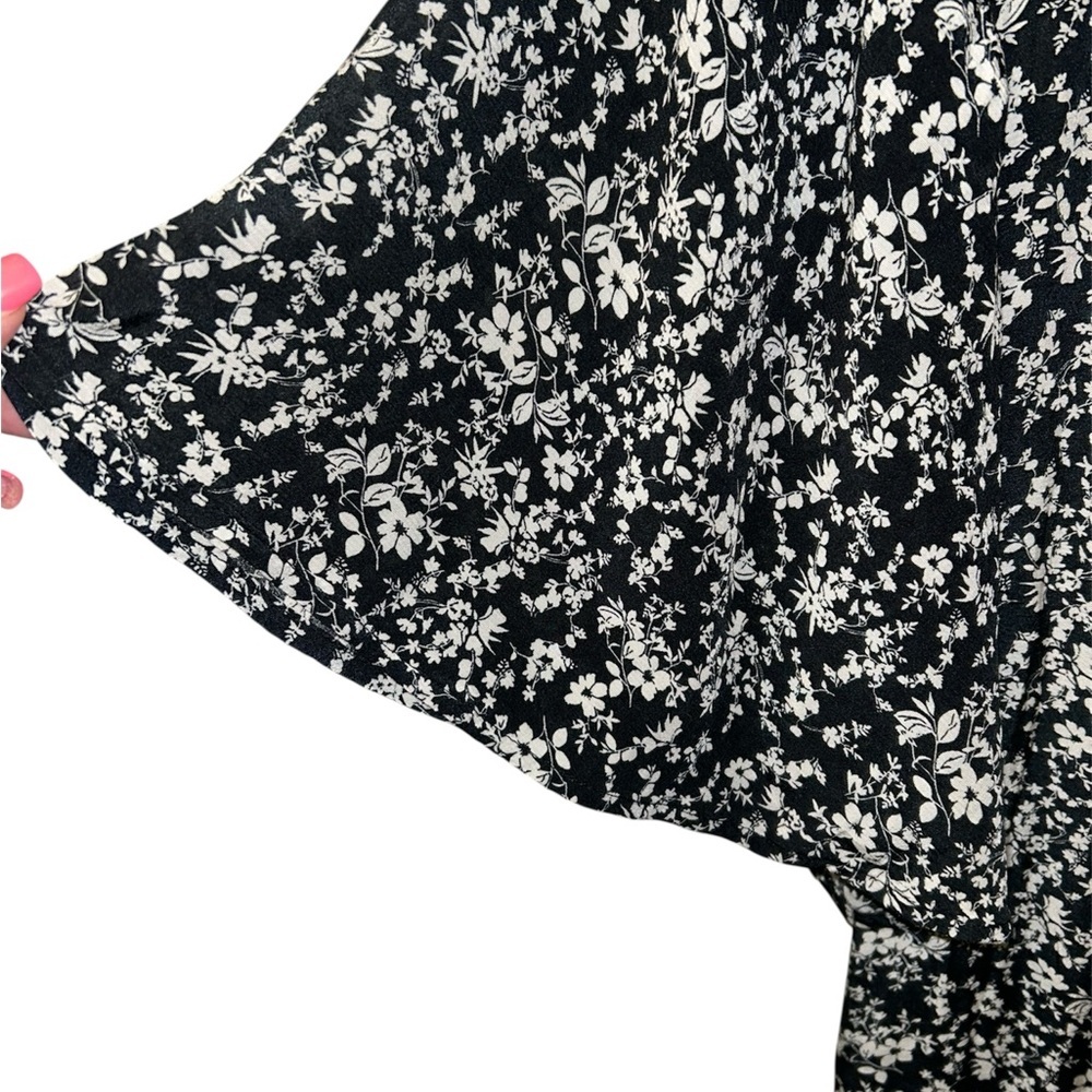 A New Day Black and Cream Floral Maxi Dress - Picture 5 of 14
